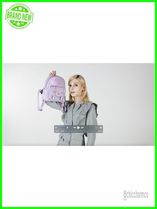 PU Leather Mini Backpack for Women Teen Girls Cute Adorable Daypack main image 6